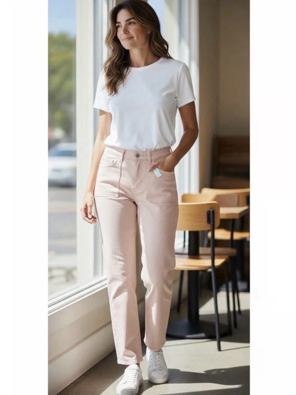 NWOT Sanctuary Pale Pink Jeans 31 Denim High rise Ankle Skinny Stretch Coquette